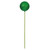 Vickerman N234404G - 4 inch Green Glitter Ball on 18 inch Stick Christmas Ornament - 6 Pack