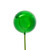 Vickerman N234404SV - 4 inch Green Shiny Ball on 18 inch Stick Christmas Ornament - 6 Pack