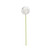 Vickerman N234407SV - 4 inch Silver Shiny Ball on 18 inch Stick Christmas Ornament - 6 Pack 