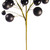 Vickerman N254117 - 30 in. Black Shiny Ball Ornament Artificial Spray
