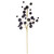 Vickerman N254117 - 30 in. Black Shiny Ball Ornament Artificial Spray