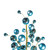 Vickerman N254152 - 30 inch Denim Matte Ball Ornament Spray with 1 in. to 2 in. Ornaments 