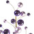 Vickerman N254186 - 30 in. Lavender Matte Ball Ornament Artificial Spray