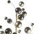 Vickerman N254187 - 30 inch Pewter Ball Ornament Spray with 1 in. to 2 in. Ornaments