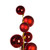 Vickerman N254303 - 30 inch Red Matte Shiny Ball Ornament Spray with 2 in. to 3 in. Ornaments