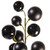 Vickerman N254317 - 30 inch Black Shiny Ball Ornament Spray with 2 in. to 3 in. Ornaments