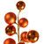 Vickerman N254318 - 30 inch Orange Ball Ornament Spray with 2 in. to 3 in. Ornaments