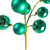 Vickerman N254342 - 30 in. Teal Matte Shiny Ball Ornament Artificial Spray