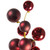 Vickerman N254363 - 30 inch Crimson Matte Ball Ornament Spray with 2 in. to 3 in. Ornaments 