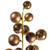 Vickerman N254376 - 30 in. Mocha Shiny Ball Ornament Artificial Spray