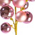 Vickerman N254379 - 30 inch Pink Matte Shiny Ball Ornament Spray with 2 in. to 3 in. Ornaments