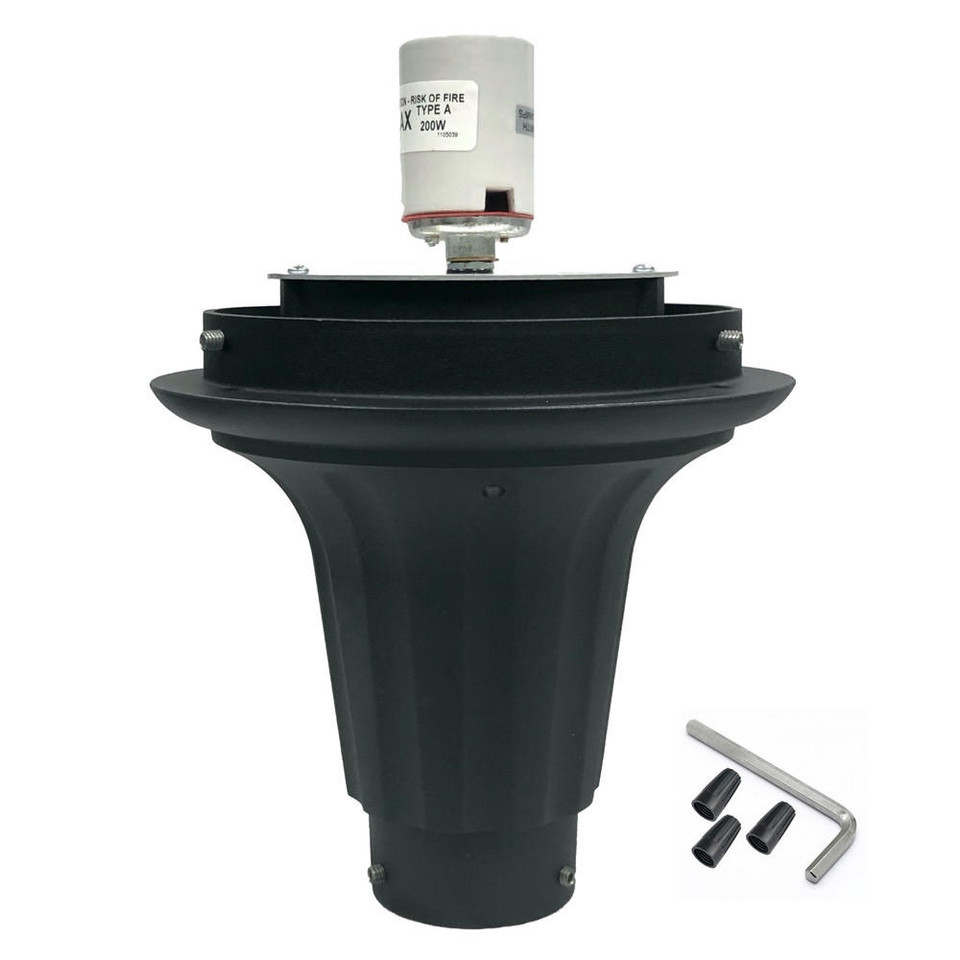 Black Post Fitter IG A048 Post Top Globe Holder