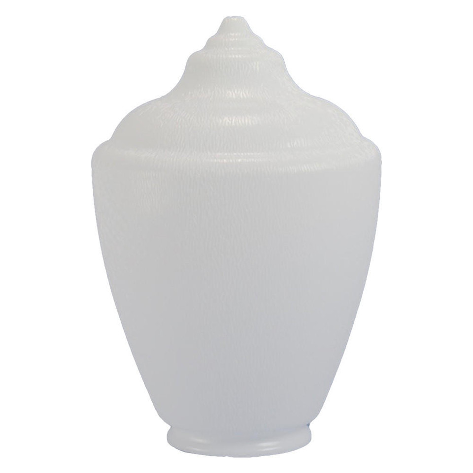 23" White Acorn Street Lamp Light Globe Cover 8" Neck