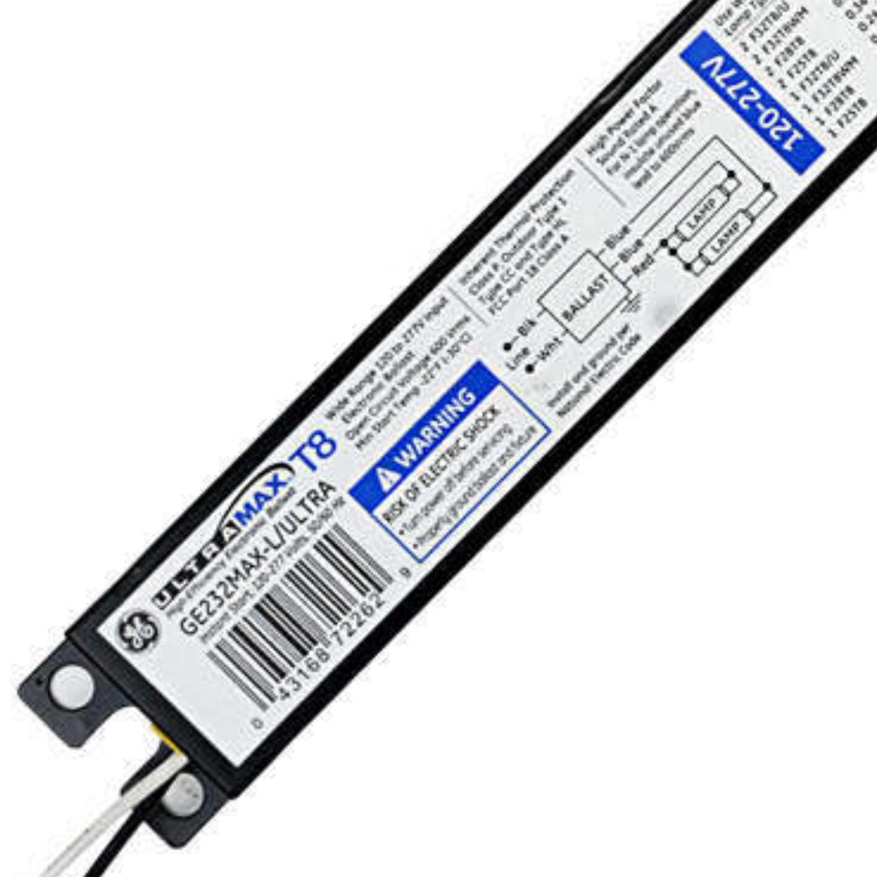 GE 72262 GE232MAXP-L/ULTRA 2 Lamp T8 Fluorescent Ballast