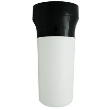 Incon Lighting Ceiling Cup Light Black with White Jelly Jar Medium Socket