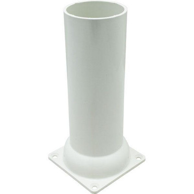 LBS Lighting 9" White Plastic Deck Pier Mount Adapter Base