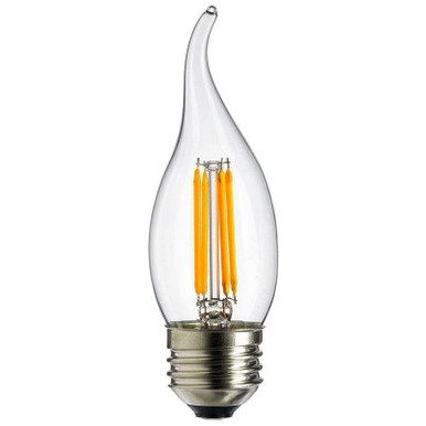 Sunlite 80449-SU EFC/LED/AQ/4W/E26/DIM/CL/18K/CD2 LED Filament Bulb