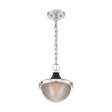 Nuvo 60-7069 | Polished Nickel / Black Indoor Pendant - 60W