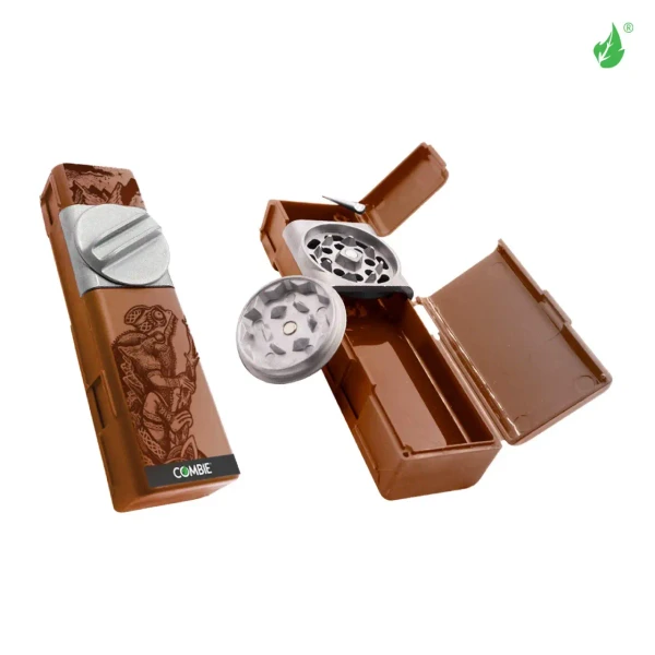 COMBIE - ALUMINUM GRINDER/STORAGE + PAPERS - SINGLE PACK - RANDOM COLOR