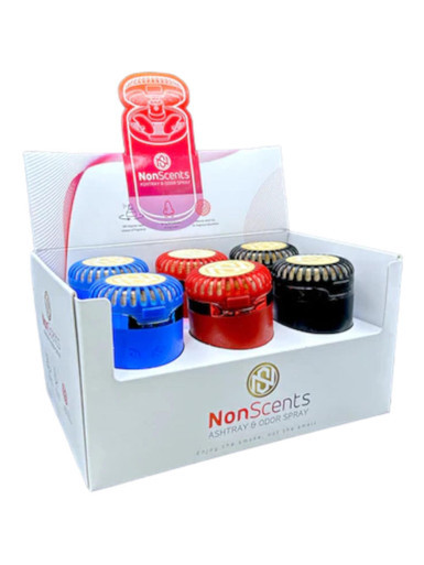 NONSCENTS - ASHTRAY & ODOR SPRAY - SINGLE - RANDOM COLORS