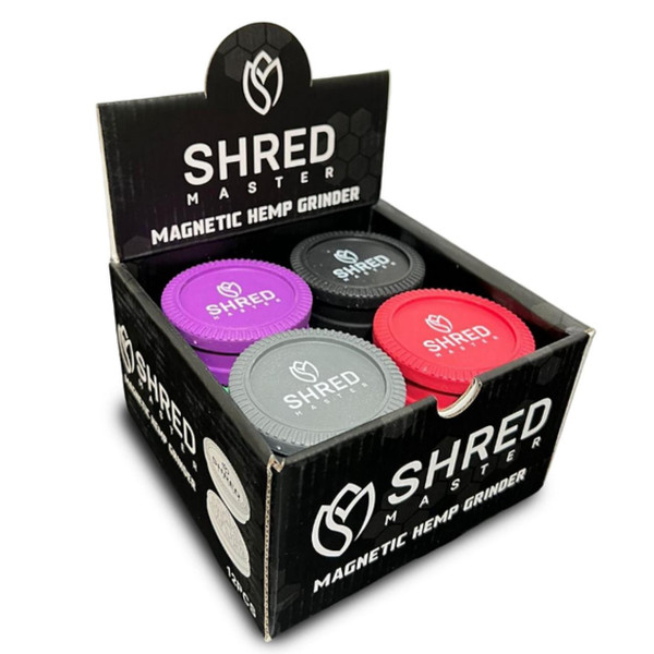 SHRED MASTER - 2 PIECE - MAGNETIC HEMP GRINDER - BASIC / PASTEL - SINGLE - RANDOM COLOR