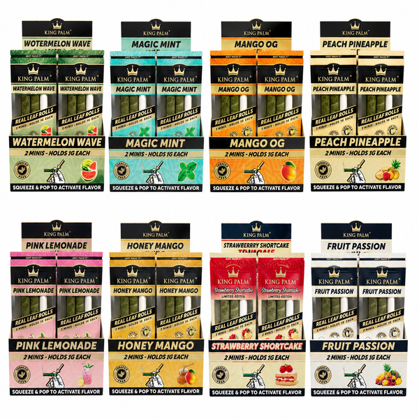 King Palm 2 Minis Pre-Rolled Rolls – Single Pack (2 Rolls, 1g Each)