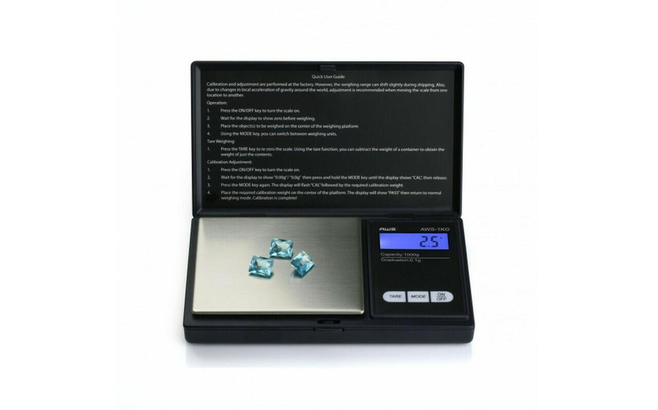 AWS - CUBE - 1000G X 0.1G - BLACK W/LED