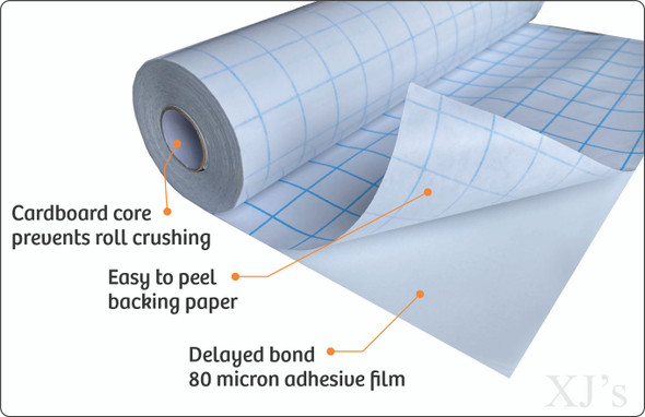 ProCover features, 80 micron adhesive book covering.