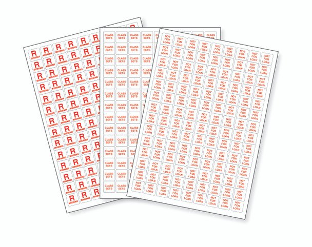 Custom printed spine labels, 90 per sheet.  Choose your own text, colour and style!