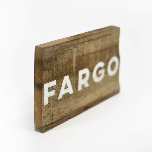 Fargo ND Routed Wood Sign