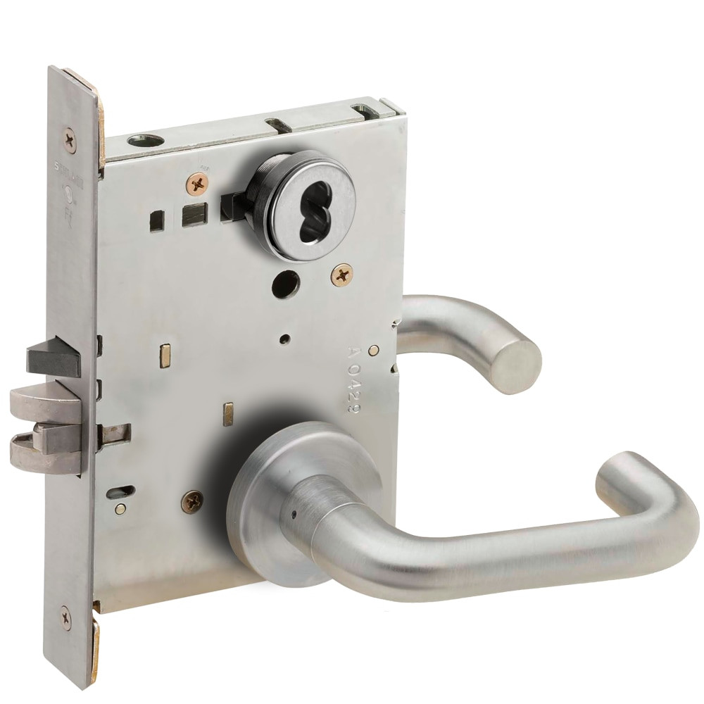 Schlage L9080J 03A 630 Grade 1 Storeroom Mortise Lock Schlage FSIC Less