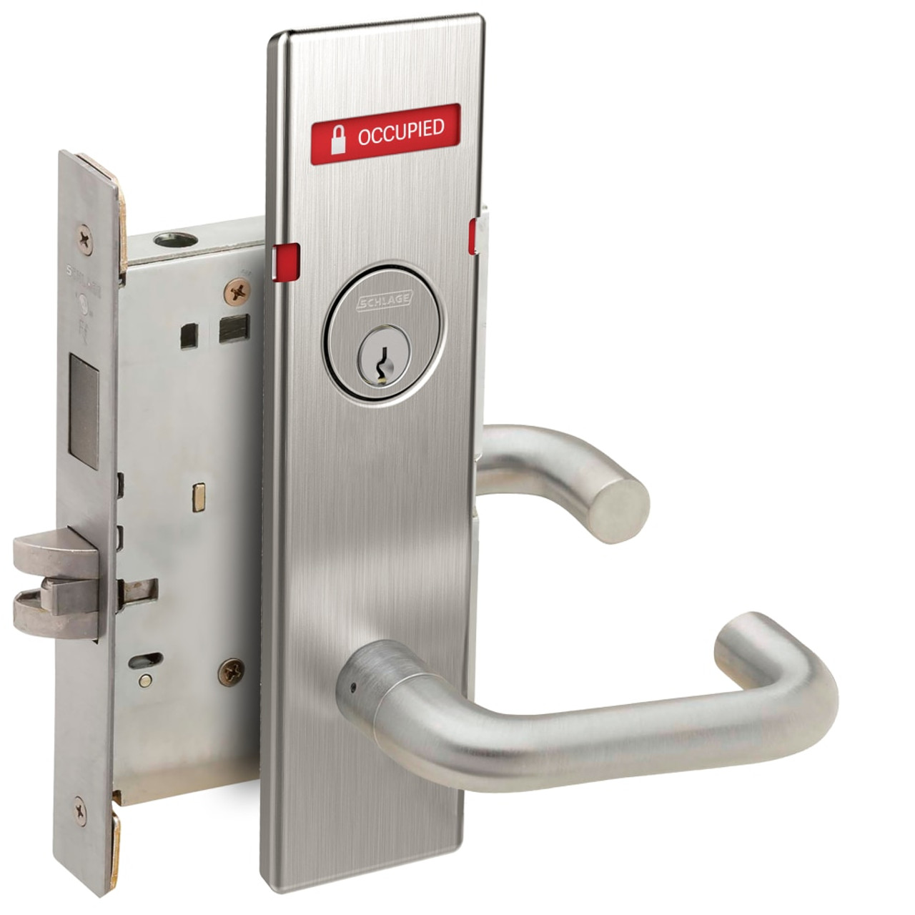 Schlage Satin Chrome 03a Entrance Mortise Lock With Deadbolt