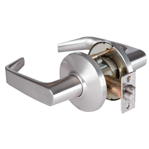 BEST 9K30N15DSTK626 Grade 1 Passage Cylindrical Lock 15 Lever D Rose Non-Keyed Satin Chrome Finish 2-3/4 ANSI Strike Non-handed 9K30N15DSTK626