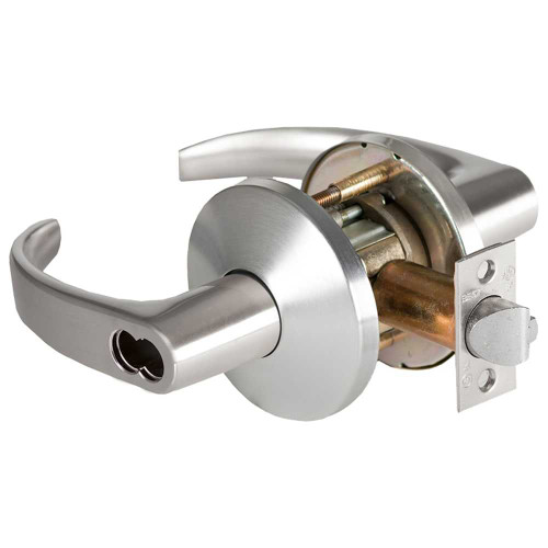 BEST 9K37D14LS3626 Grade 1 Storeroom Cylindrical Lock 14 Lever L Rose SFIC Less Core Satin Chrome Finish 4-7/8 ANSI Strike Non-handed 9K37D14LS3626