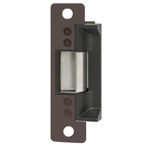 Adams Rite 7100-515-313-00 Electric Strike Electrically Locked Fail Safe For Aluminum Hollow Metal or Wood Applications 4-7/8 In X 1-1/4 In Flat Faceplate with Radius Corners 24VDC Dark Bronze Anodized Aluminum