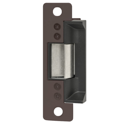 Adams Rite 7100-440-313-00 Electric Strike Electrically Unlocked Fail Secure For Aluminum Hollow Metal or Wood Applications 4-7/8 In X 1-1/4 In Flat Faceplate with Radius Corners 16VAC Dark Bronze Anodized Aluminum