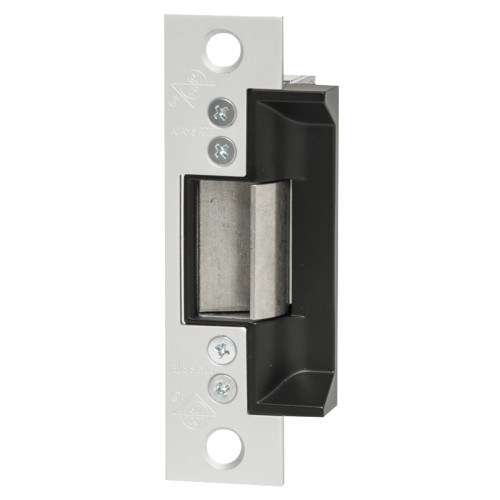 Adams Rite 7140-540-628-00 Electric Strike Electrically Unlocked Fail Secure For Aluminum Hollow Metal or Wood Applications 4-7/8 x 1-1/4 Flat Faceplate with Square Corners 24VAC Satin Aluminum Clear Anodized