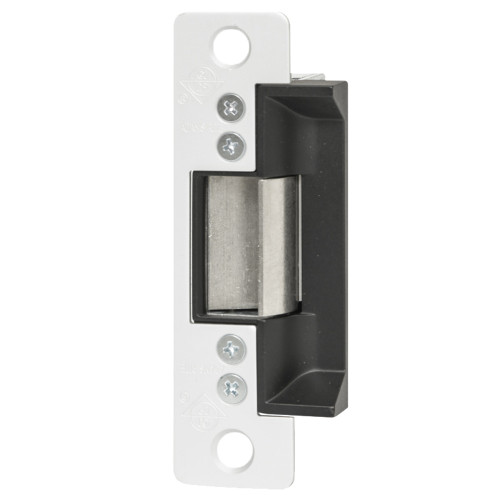 Adams Rite 7100-310-628-00 Electric Strike Electrically Unlocked Fail Secure For Aluminum Hollow Metal or Wood Applications 4-7/8 x 1-1/4 Flat Faceplate with Radius Corners 12VDC Satin Aluminum Clear Anodized