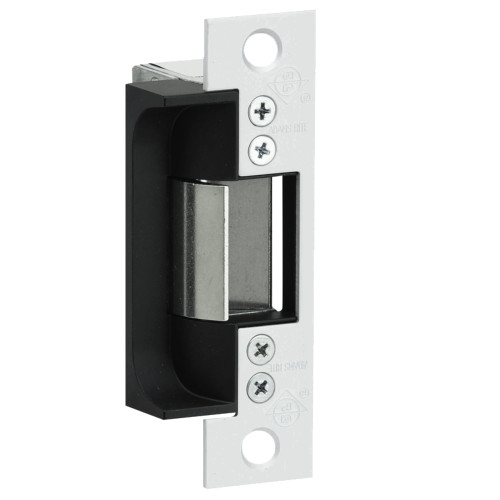 Adams Rite 7170-310-628-00 Electric Strike Electrically Unlocked Fail Secure For Hollow Metal or Wood Applications 4-7/8 x 1-1/4 Flat Faceplate with Square Corners 12VDC Satin Aluminum Clear Anodized