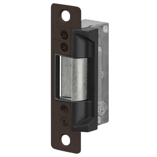 Adams Rite 7101-510-313-00 Electric Strike Electrically Unlocked Fail Secure For Aluminum Hollow Metal or Wood Applications 4-7/8 x 1-1/4 Radiused Faceplate 24VDC Dark Bronze Anodized Aluminum 7101-510-313-00