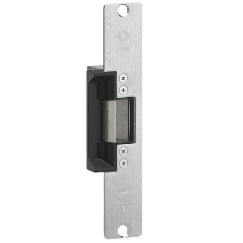 Adams Rite 7110-310-652-00 Electric Strike Electrically Unlocked Fail Secure For Aluminum Hollow Metal or Wood Applications 7-15/16 In X 1-7/16 In Flat Faceplate with Radius Corners 12VDC Satin Chromium Plated