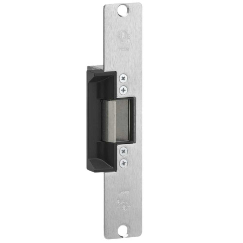 Adams Rite 7110-310-652-00 Grade 1 Electric Strike Fail Secure 12VDC for Aluminum Metal or Wood Applications 7-15/16 x 1-7/16 Flat Faceplate with Round Corners Aluminum Finish 7110-310-652-00