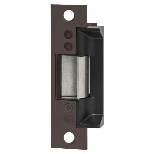 Adams Rite 7140-315-313-00 Electric Strike Electrically Locked Fail Safe For Aluminum Hollow Metal or Wood Applications 4-7/8 x 1-1/4 Flat Faceplate with Square Corners 12VDC Dark Bronze Anodized Aluminum 7140-315-313-00