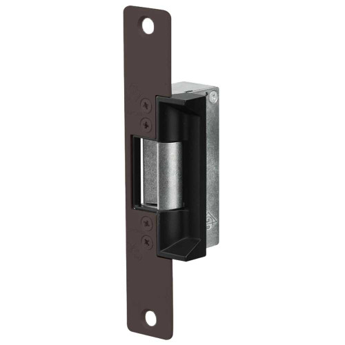 Adams Rite 7130-510-313-00 Electric Strike Electrically Unlocked Fail Secure For Aluminum Hollow Metal or Wood Applications 6-7/8 x 1-1/4 Flat Faceplate with Radius Corners 24VDC Dark Bronze Anodized Aluminum 7130-510-313-00