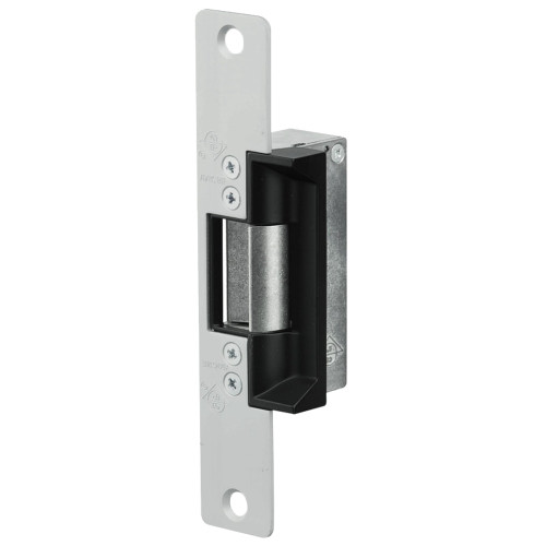 Adams Rite 7130-440-628-00 Electric Strike Electrically Unlocked Fail Secure For Aluminum Hollow Metal or Wood Applications 6-7/8 x 1-1/4 Flat Faceplate with Radius Corners 16VAC Satin Aluminum Clear Anodized