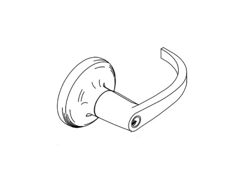 Yale SI-PB5390LN 626 24V Fail Safe 24V No Cylinder Override Electrified Cylindrical Lock PB Lever Design Schlage FSIC Prep Less Core Satin Chrome SI-PB5390LN 626 24V