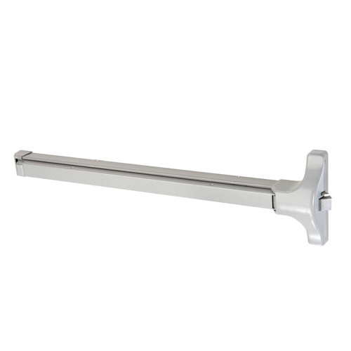 Yale 2100F-36 689 Grade 1 Rim Exit Bar for Wide Stile Doors Narrow Stile Pushpad 36 Fire-Rated Device Exit Only Less Dogging Aluminum Painted Non-Handed 2100F-36 689