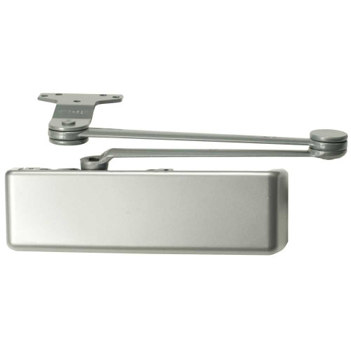 LCN 4111-EDA RH 689 MC Grade 1 Surface Door Closer Extra Duty Arm Push Side Parallel Arm Mounting 180 Deg Swing Size 1 to 5 Full Metal Cover Aluminum Painted Finish Right-Handed 4111-EDA RH 689 MC