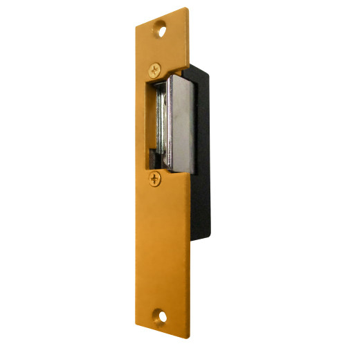 Trine 2001-12DC Electric Strike 12VDC Fail Secure 5-7/8 x 1-1/4 Brass Powder Coated