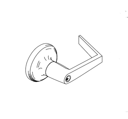 Yale M-AU5390LN 606 24V Fail Safe 24V No Cylinder Override Electrified Cylindrical Lock AU Lever Design Medeco LFIC Prep Less Core Satin Brass M-AU5390LN 606 24V